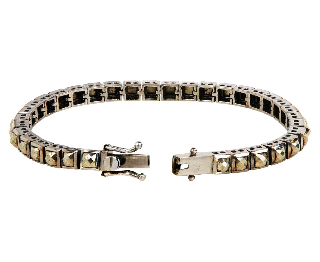 Nak Armstrong Nakard Pyrite Mini Tile Bracelet - Closure