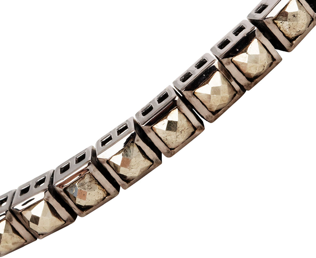 Nak Armstrong Nakard Pyrite Mini Tile Bracelet - Closeup