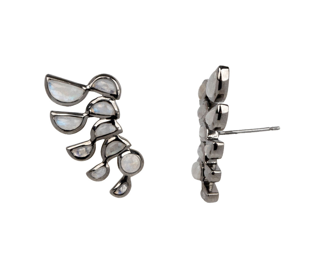 Nak Armstrong Nakard Rainbow Moonstone Lobster Stud Earrings - Side View