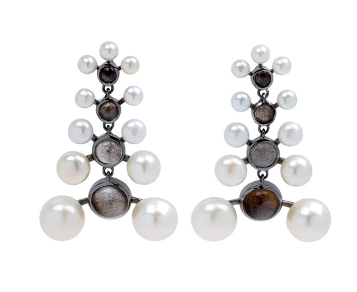 Nak Armstrong Nakard Pearl and Moonstone Siren Earrings