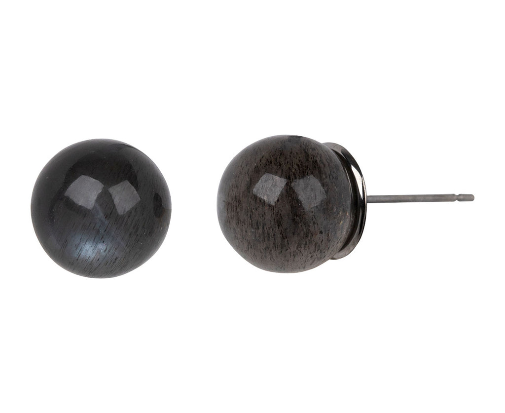 Nak Armstrong Nakard Moonstone Large Pushpin Stud Earrings - Side View