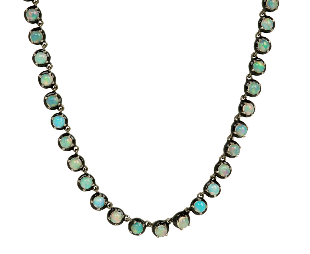 Nak Nakard Armstrong Small Georgian Ethiopian Opal Rivière Necklace