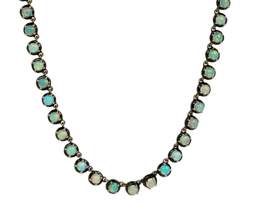 Nak Nakard Armstrong Small Georgian Ethiopian Opal Rivière Necklace