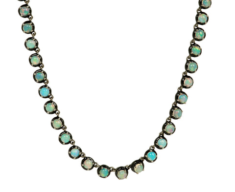 Nak Nakard Armstrong Small Georgian Ethiopian Opal Rivière Necklace