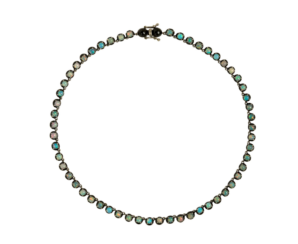 Nak Nakard Armstrong Small Georgian Ethiopian Opal Rivière Necklace - top down