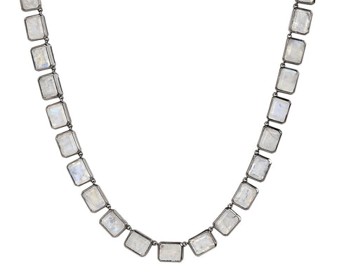 Nak Armstrong Nakard Rainbow Moonstone Riviere Deco-Tile Necklace