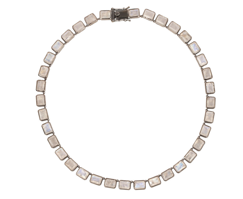 Nak Armstrong Nakard Rainbow Moonstone Riviere Deco-Tile Necklace - Top View