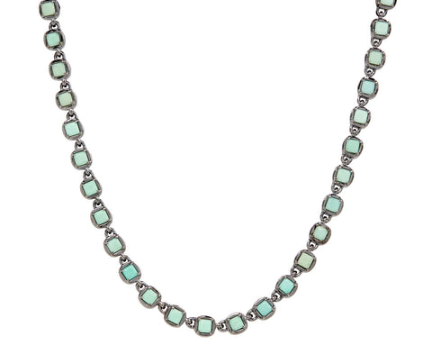 Nak Armstrong Nakard Chrysoprase 3D Tile Chain Riviere Necklace