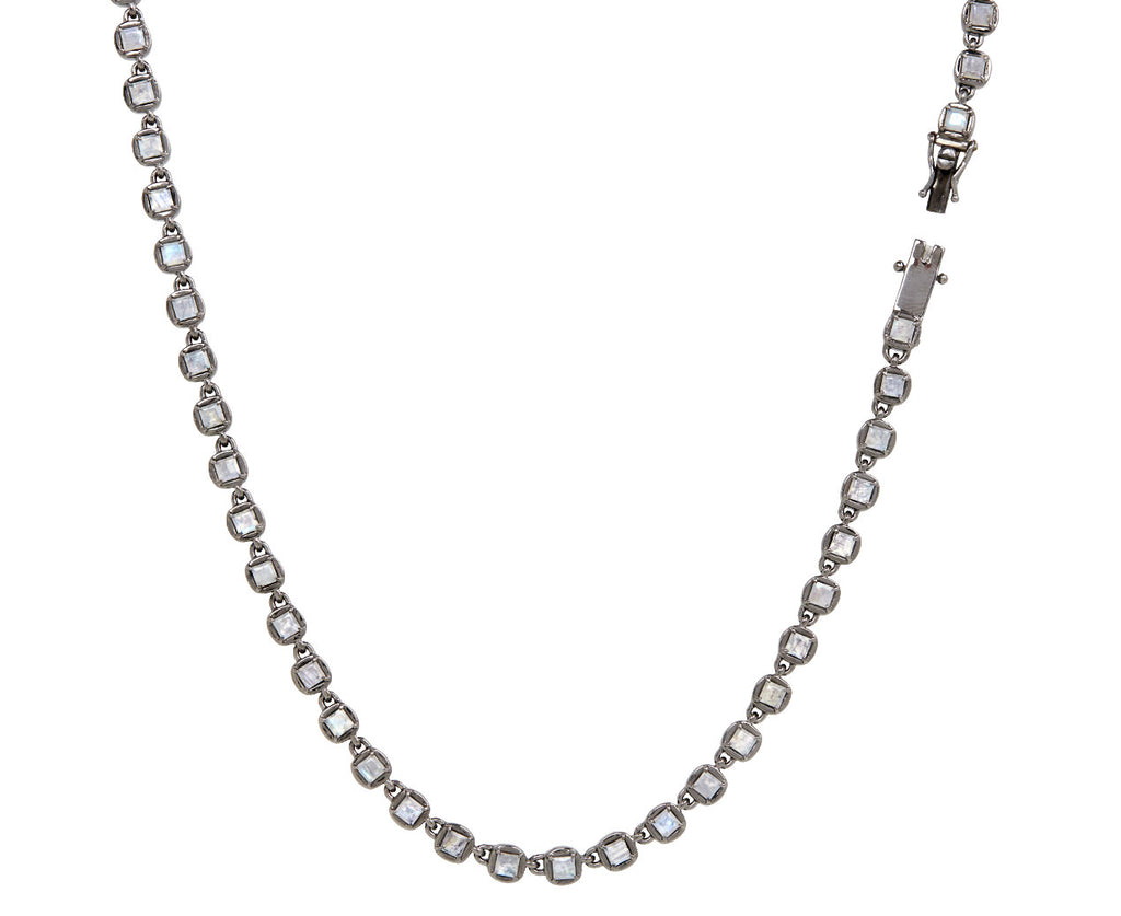 Nak Armstrong Nakard Rainbow Moonstone 3D Tile Chain Opera Necklace - Closure Open