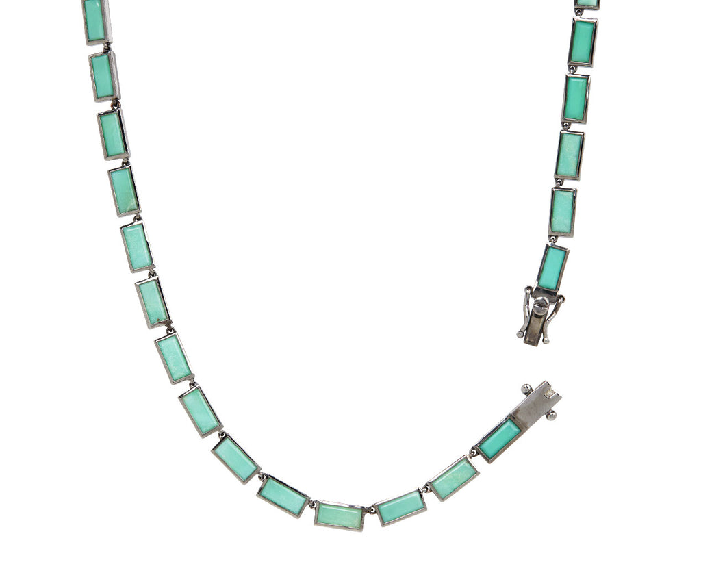 Nak Armstrong Nakard Chrysoprase Linear Baguette Tile Riviere Neckace - Closure 