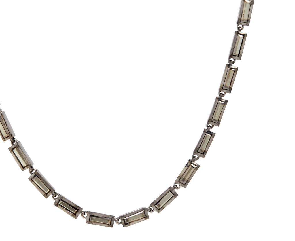 Nak Armstrong Nakard Pyrite Mini Linear Baguette Necklace - Closeup