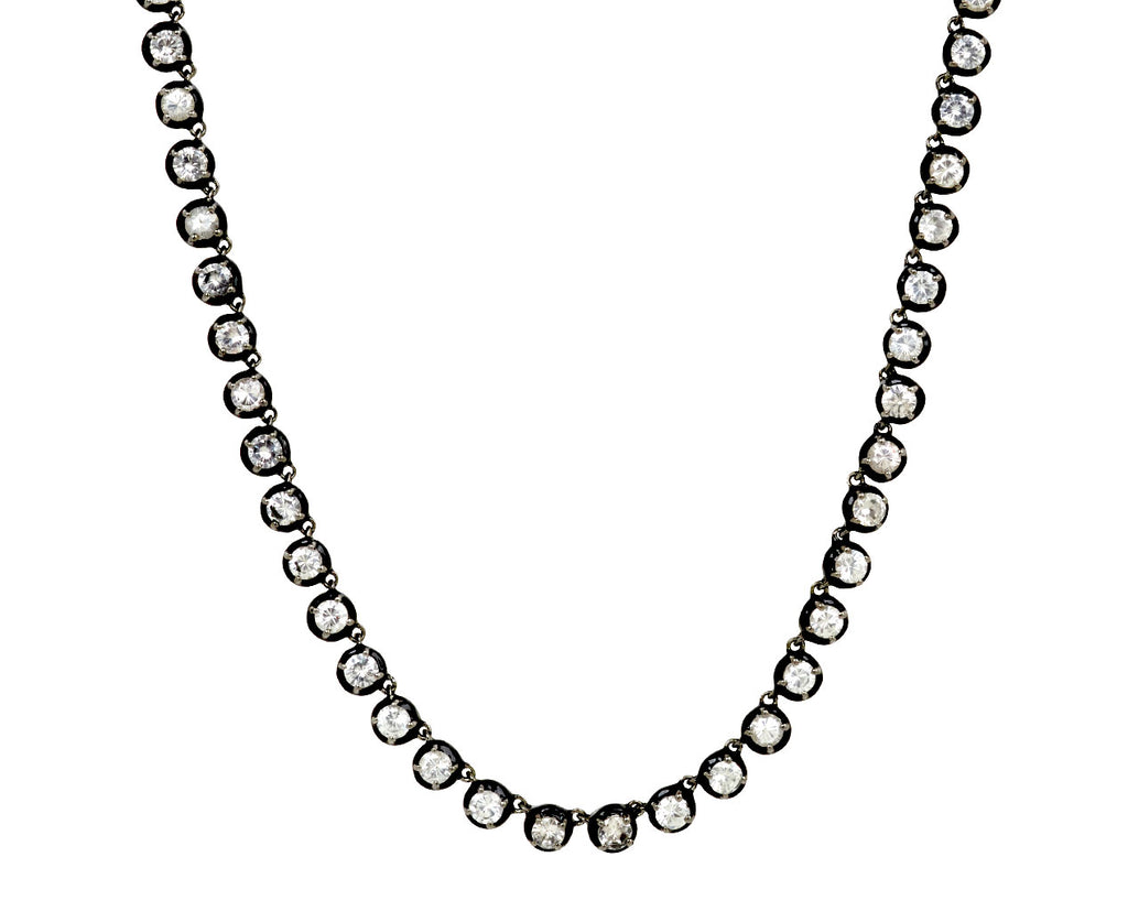 White Zircon Small Georgian Rivière Necklace