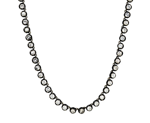 White Zircon Small Georgian Rivière Necklace