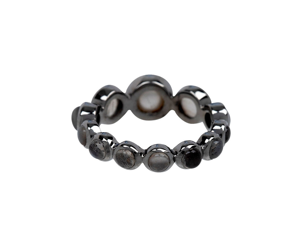 Nak Armstrong Nakard Pearl and Moonstone Graduated Dot Ring - Back View