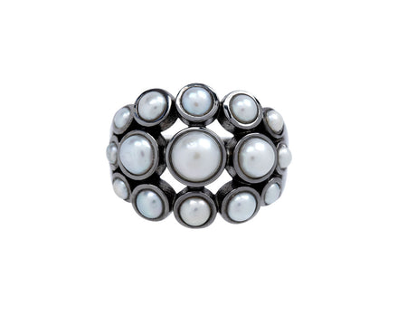Nak Armstrong Nakard Pearl Cabochon Dot Dome Ring