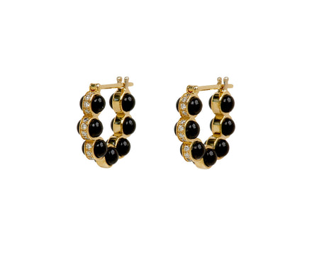 L'Atelier Nawbar Black Onyx The Carbon 1 Hoop Earrings