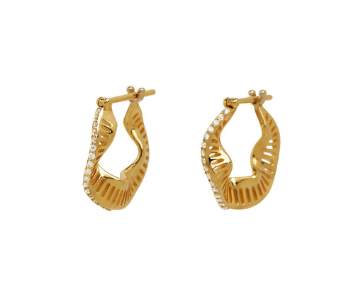 Gold Waves Hoops - TWISTonline 