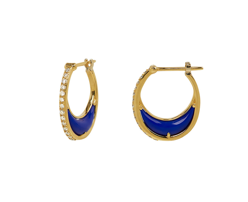 Lapis Bloop Moon Earrings - TWISTonline 