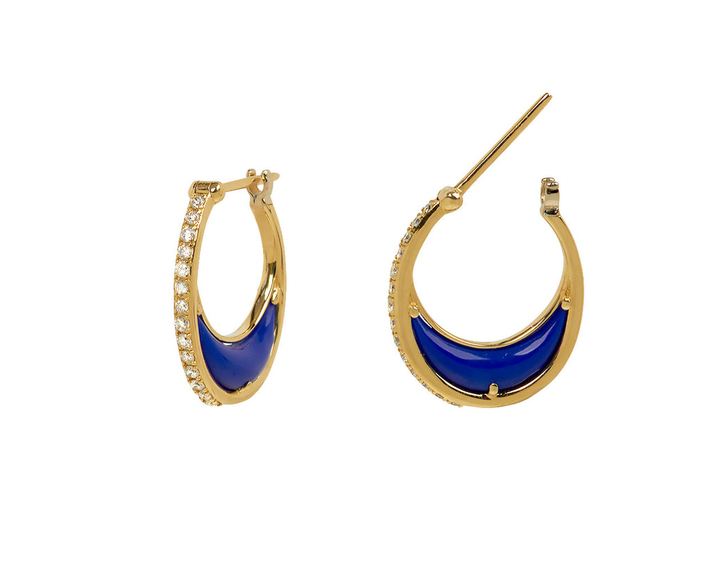 Lapis Bloop Moon Earrings - TWISTonline 