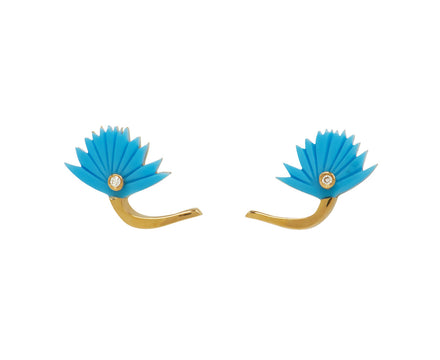 Turquoise Flower Stud Earrings - TWISTonline 