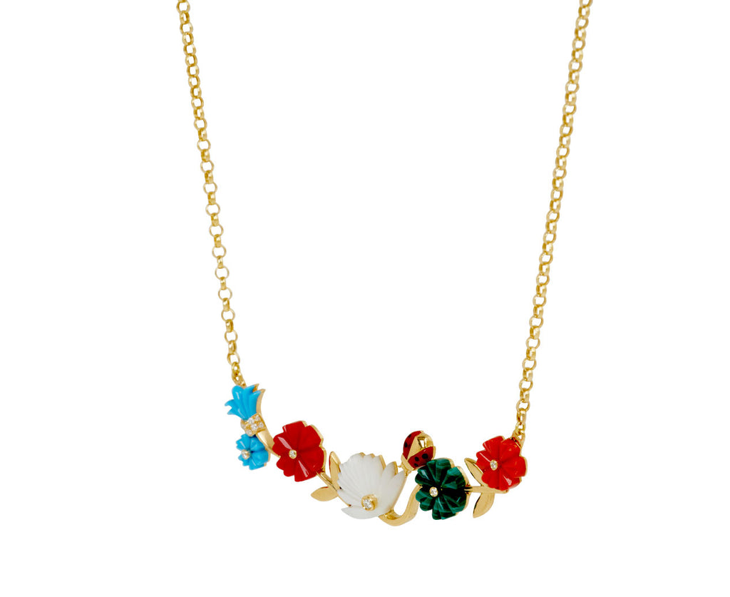 L'Atelier Nawbar Cosmic Love Noah's Arc Bouquet Pendant Necklace - side