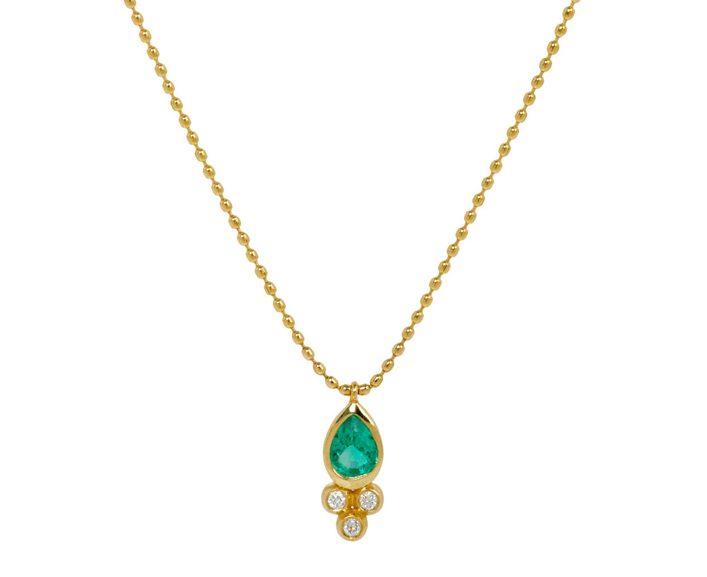L'Atelier Newbar Armour Tiara Emerald Pendant Necklace