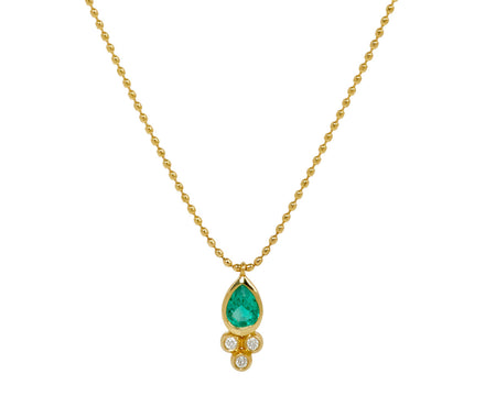 L'Atelier Newbar Armour Tiara Emerald Pendant Necklace