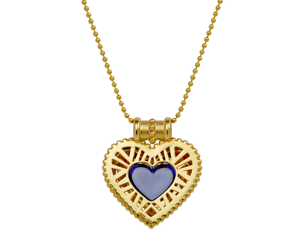 L'Atelier Nawbar Large  Armour Shielded Heart Pendant Necklace - back