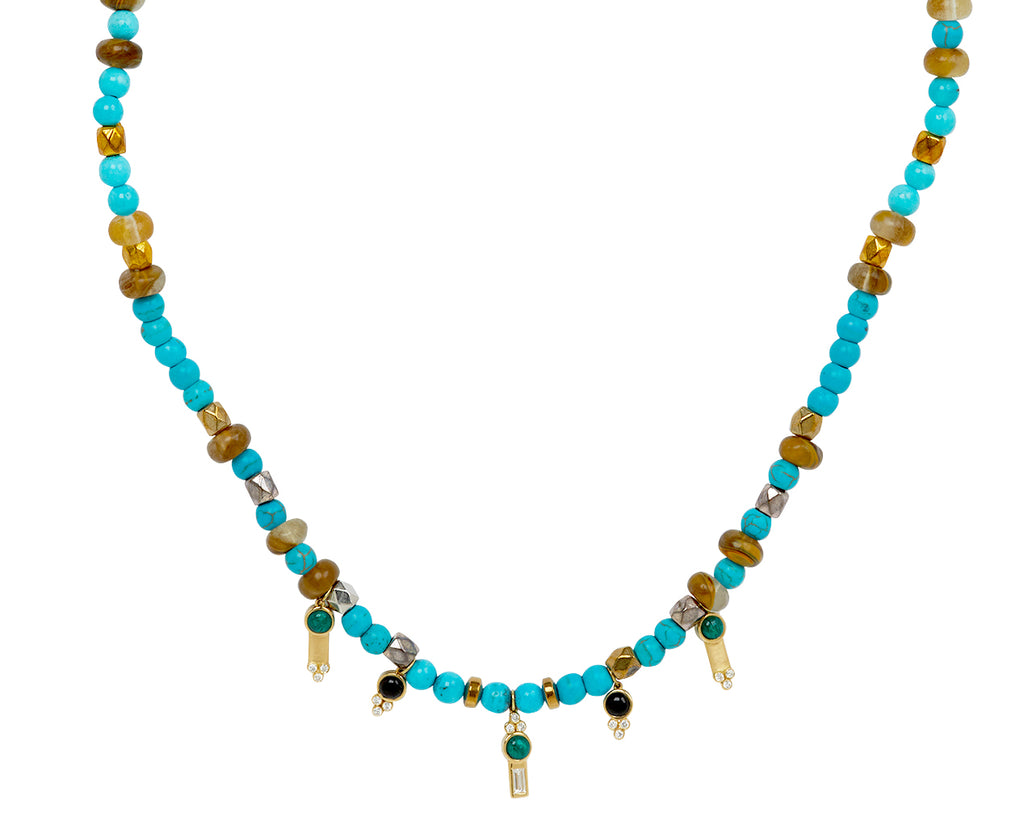 L'Atelier Nawbar Armour Charm Beaded Necklace