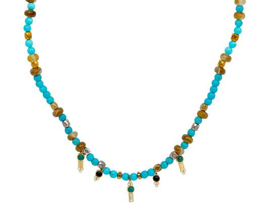 L'Atelier Nawbar Armour Charm Beaded Necklace