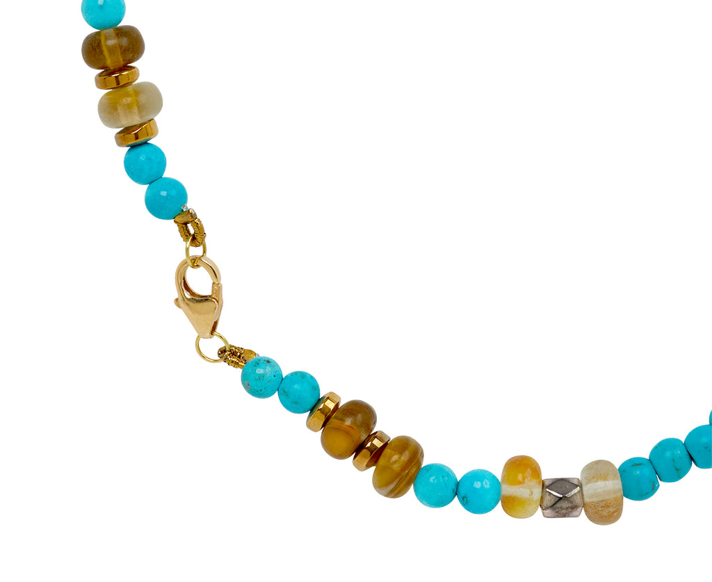 L'Atelier Nawbar Armour Charm Beaded Necklace - closure