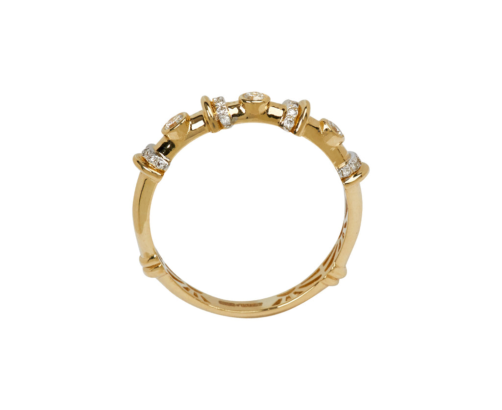 L'Atelier Nawbar Milky Round Diamond Ring - top down