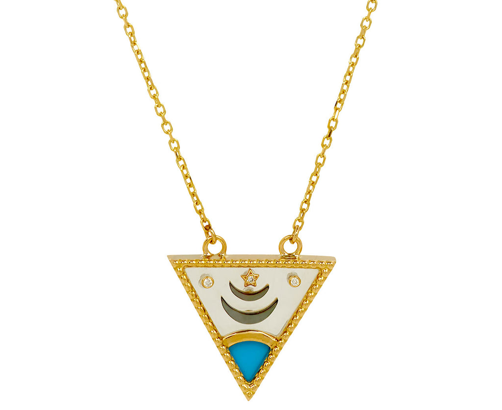 The Triangle Moon Pendant Necklace - TWISTonline 