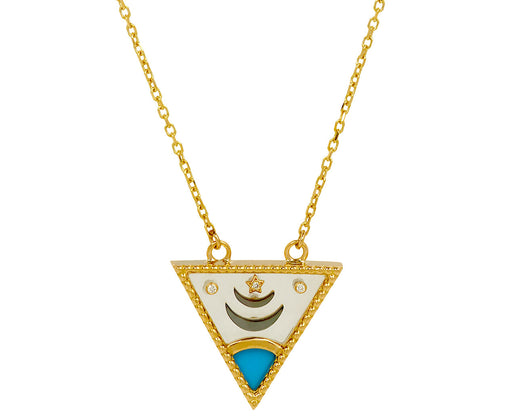 The Triangle Moon Pendant Necklace - TWISTonline 