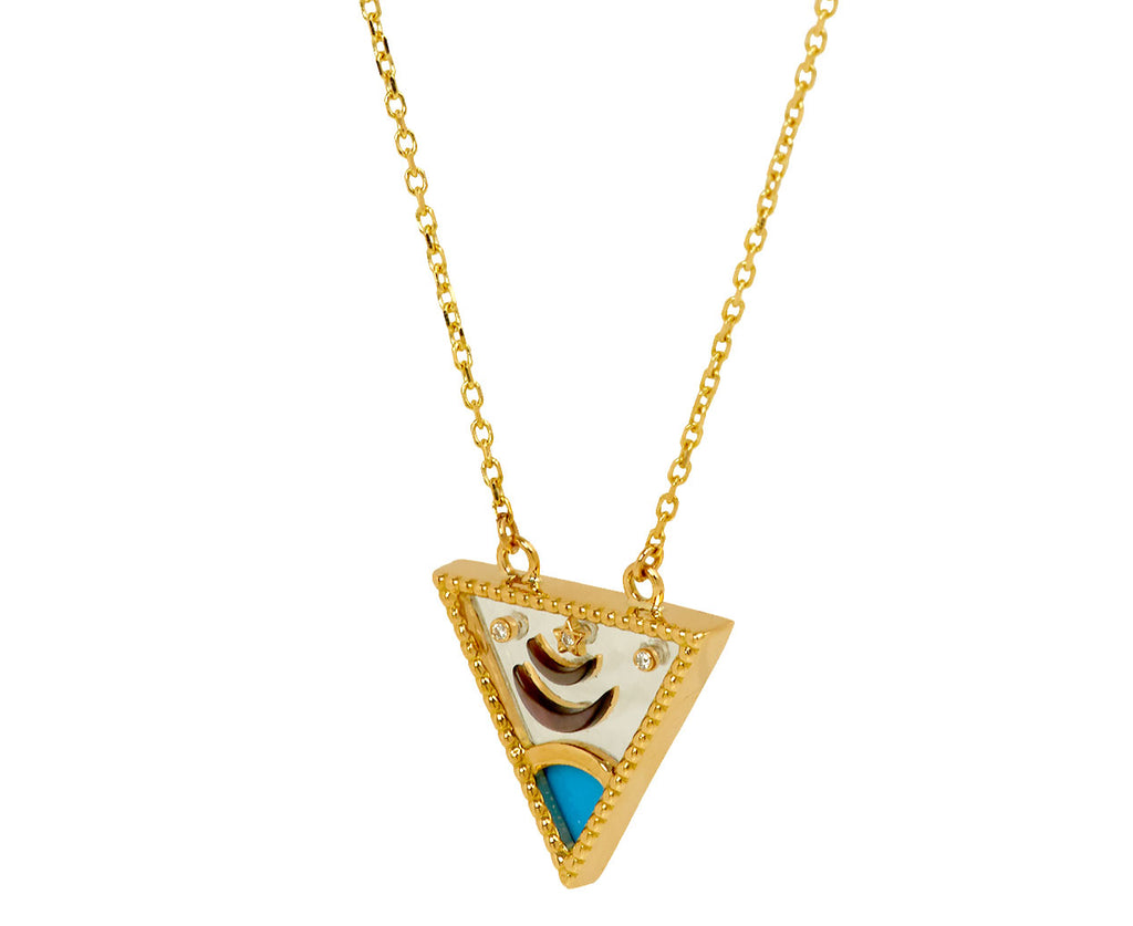 The Triangle Moon Pendant Necklace - TWISTonline 