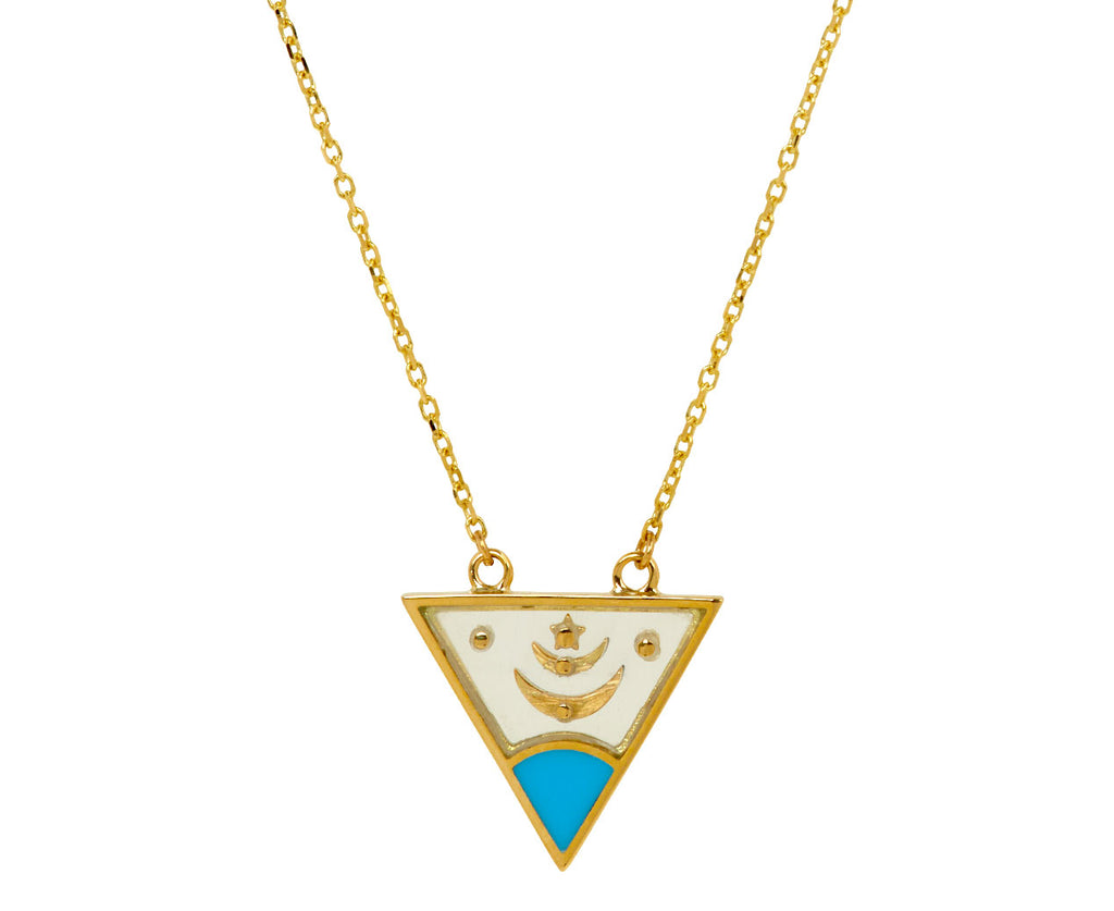 The Triangle Moon Pendant Necklace - TWISTonline 