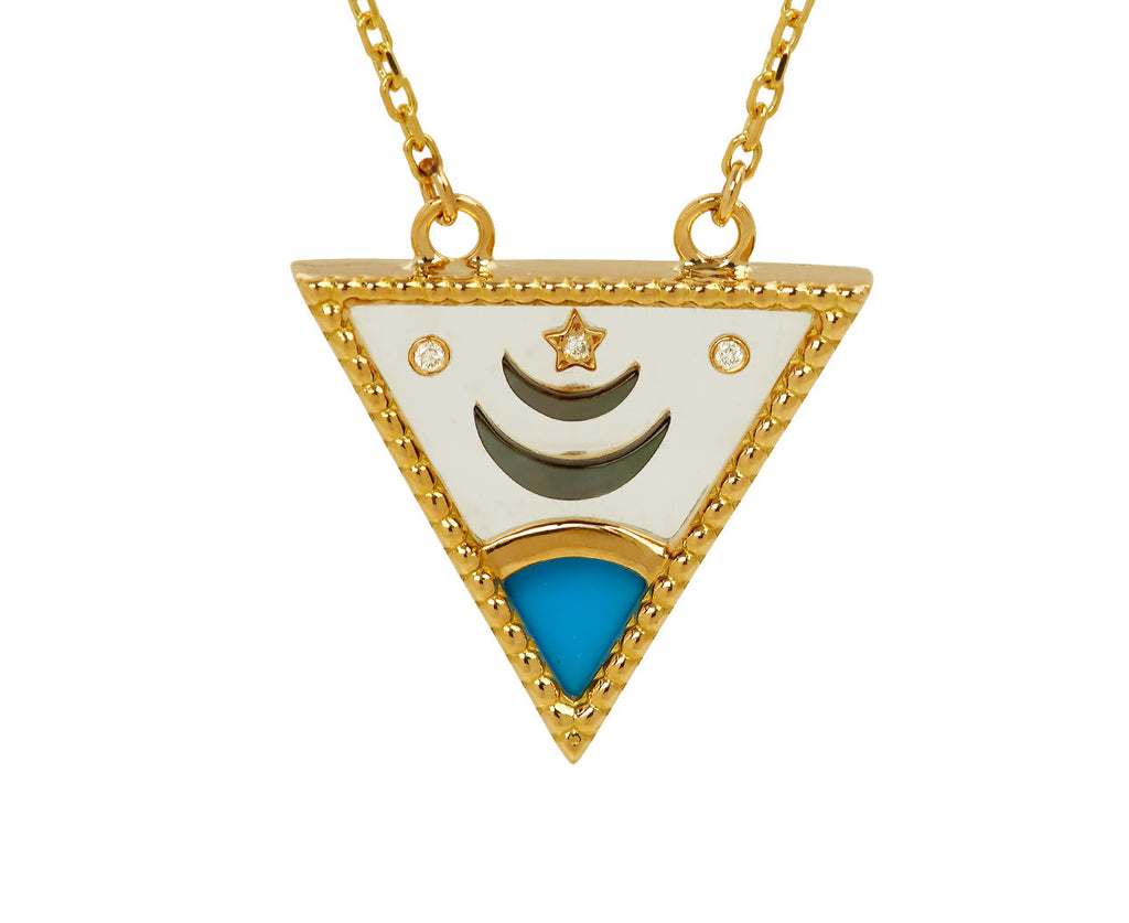 The Triangle Moon Pendant Necklace - TWISTonline 