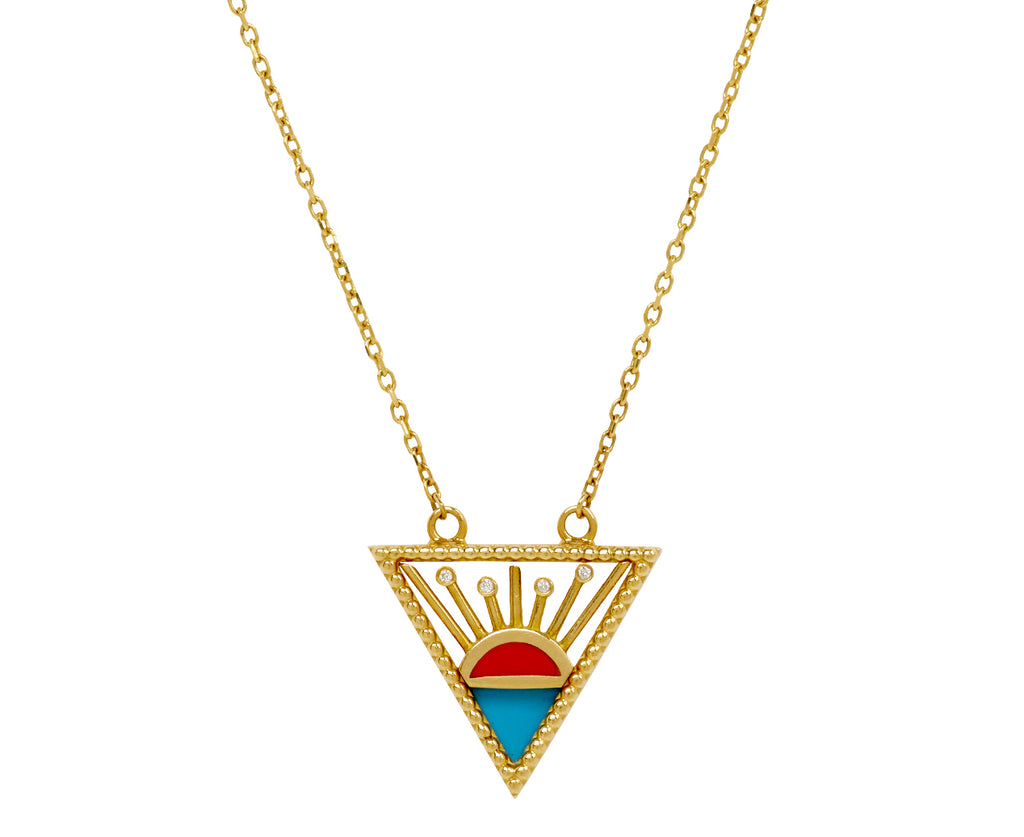 L'Atelier Nawbar Triangle Sunset Pendant Necklace