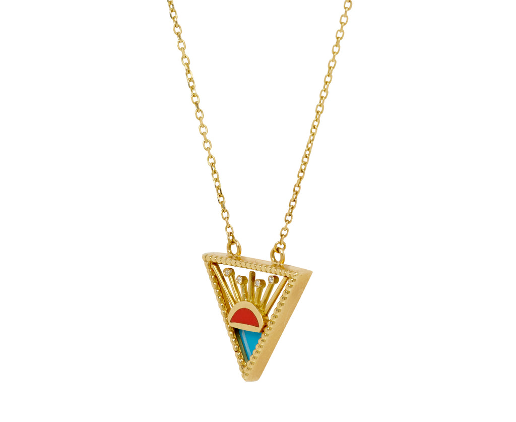 L'Atelier Nawbar Triangle Sunset Pendant Necklace - side
