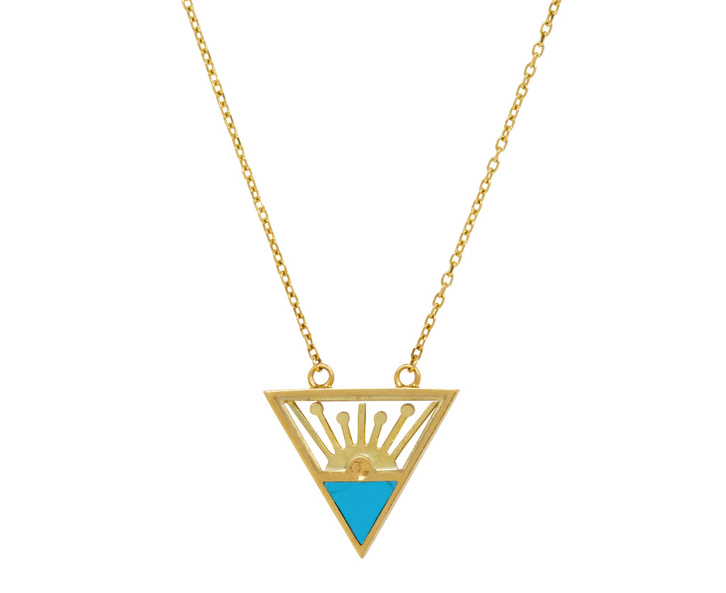 L'Atelier Nawbar Triangle Sunset Pendant Necklace - back