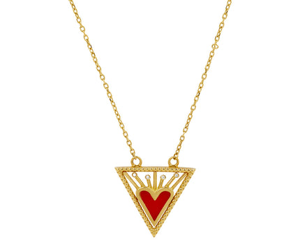 L'Atelier Nawbar Triangle Heart Pendant Necklace