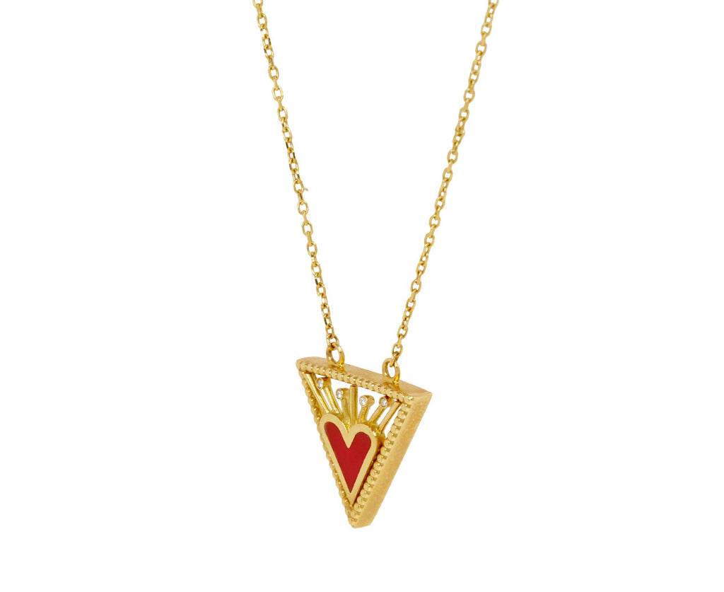 L'Atelier Nawbar Triangle Heart Pendant Necklace - side