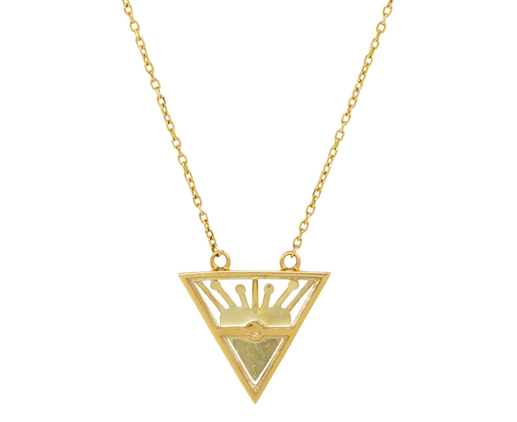 L'Atelier Nawbar Triangle Heart Pendant Necklace- back