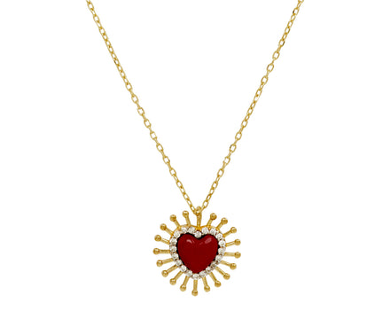 L'Atelier Nawbar Mini Spiky Heart Pendant Necklace