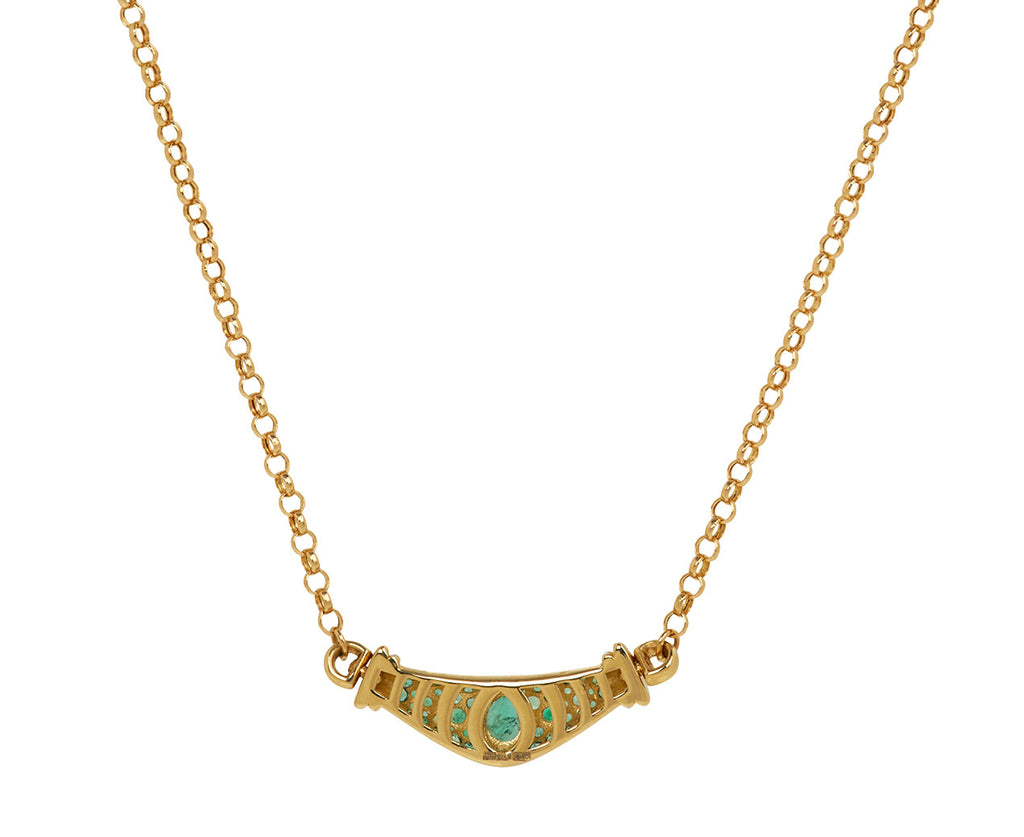 Emerald Pear Pave Stone Karma Necklace - TWISTonline 