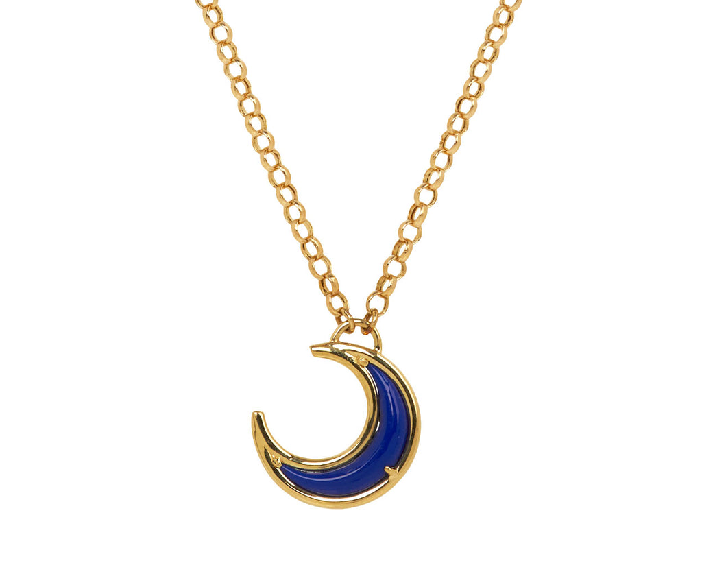 Lapis Bloop Moon Necklace - TWISTonline 