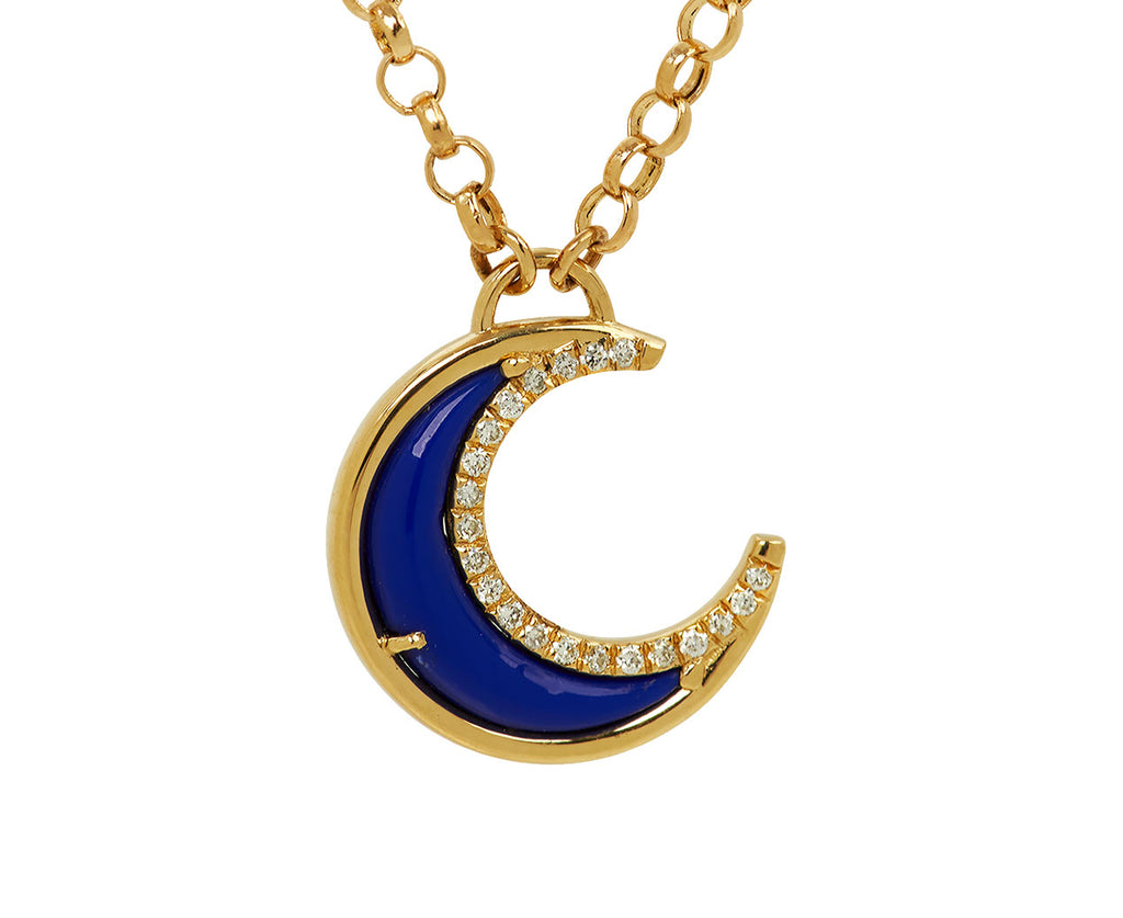 Lapis Bloop Moon Necklace - TWISTonline 
