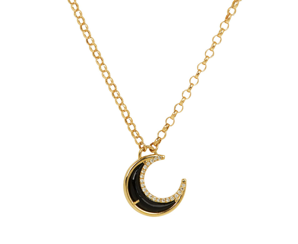 Black Onyx Bloop Moon Necklace - TWISTonline 