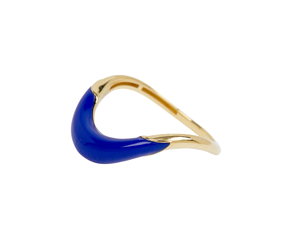 L'Atelier Nawbar Lapis Stackable Boa Ring - side