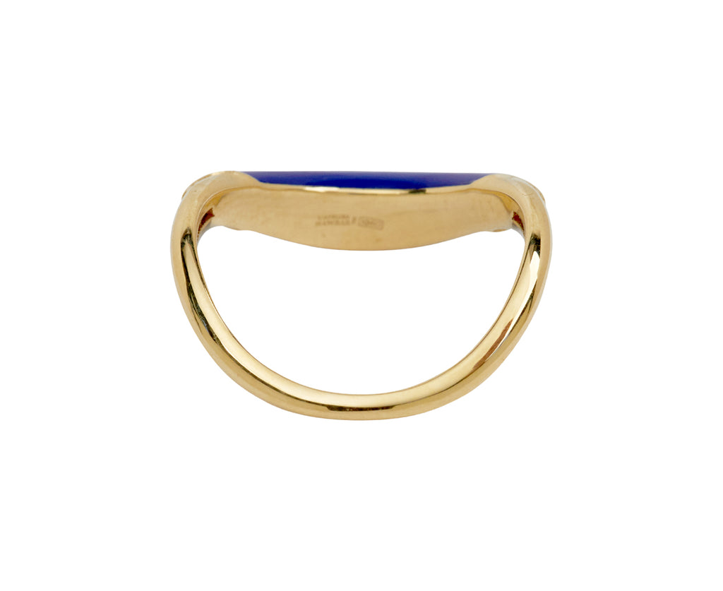L'Atelier Nawbar Lapis Stackable Boa Ring - back